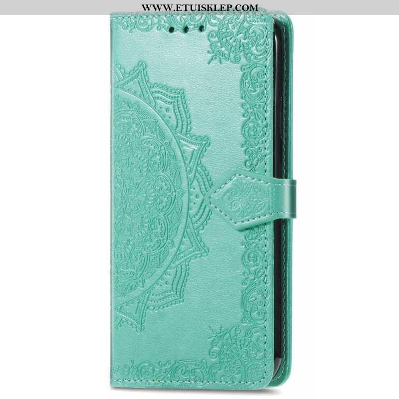 Etui Folio do Google Pixel 6A z Łańcuch Mandala Słoneczna Na Ramiączkach